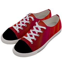 Abstract Red Background Fractal Women s Low Top Canvas Sneakers