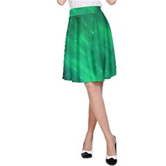 Green Space All Universe Cosmos Galaxy A-line Skirt by Nexatart