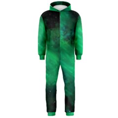 Green Space All Universe Cosmos Galaxy Hooded Jumpsuit (men)  by Nexatart