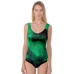 Green Space All Universe Cosmos Galaxy Princess Tank Leotard  by Nexatart