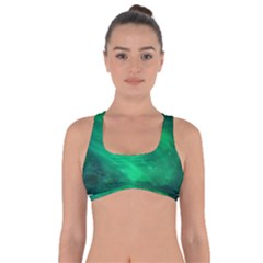 Green Space All Universe Cosmos Galaxy Got No Strings Sports Bra