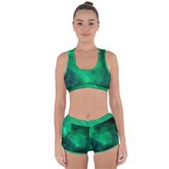 Green Space All Universe Cosmos Galaxy Racerback Boyleg Bikini Set by Nexatart