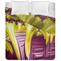 Yellow Magenta Abstract Fractal Duvet Cover Double Side (california King Size) by Nexatart