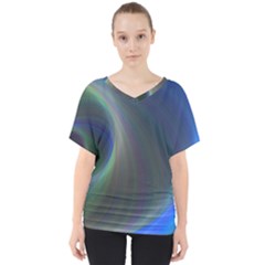 Gloom Background Abstract Dim V-neck Dolman Drape Top