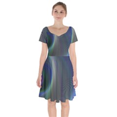 Gloom Background Abstract Dim Short Sleeve Bardot Dress by Nexatart