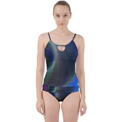 Gloom Background Abstract Dim Cut Out Top Tankini Set