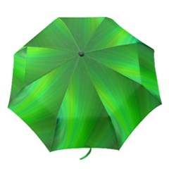 Green Background Abstract Color Folding Umbrellas by Nexatart