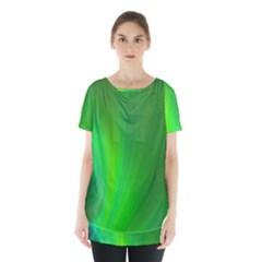 Green Background Abstract Color Skirt Hem Sports Top by Nexatart