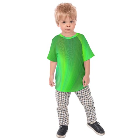 Green Background Abstract Color Kids Raglan Tee by Nexatart