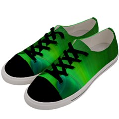 Green Background Abstract Color Men s Low Top Canvas Sneakers by Nexatart