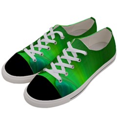 Green Background Abstract Color Women s Low Top Canvas Sneakers