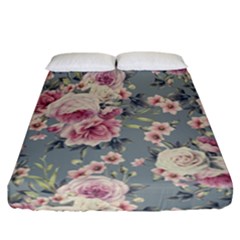 Pink Flower Seamless Design Floral Fitted Sheet (california King Size) by Nexatart