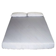 White Background Abstract Light Fitted Sheet (Queen Size)