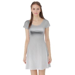 White Background Abstract Light Short Sleeve Skater Dress