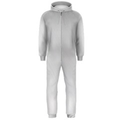 White Background Abstract Light Hooded Jumpsuit (Men) 