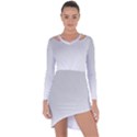 White Background Abstract Light Asymmetric Cut-Out Shift Dress View1