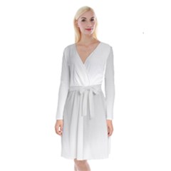 White Background Abstract Light Long Sleeve Velvet Front Wrap Dress