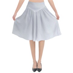 White Background Abstract Light Flared Midi Skirt