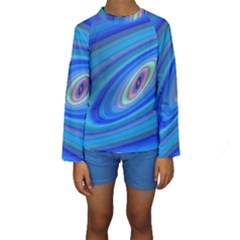 Oval Ellipse Fractal Galaxy Kids  Long Sleeve Swimwear by Nexatart