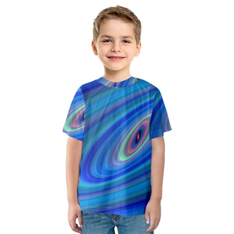 Oval Ellipse Fractal Galaxy Kids  Sport Mesh Tee by Nexatart