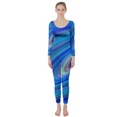 Oval Ellipse Fractal Galaxy Long Sleeve Catsuit by Nexatart