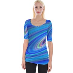 Oval Ellipse Fractal Galaxy Wide Neckline Tee