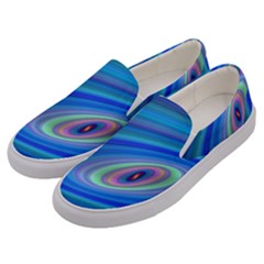 Oval Ellipse Fractal Galaxy Men s Canvas Slip Ons by Nexatart