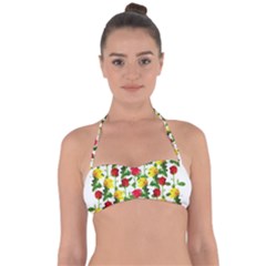 Rose Pattern Roses Background Image Halter Bandeau Bikini Top by Nexatart