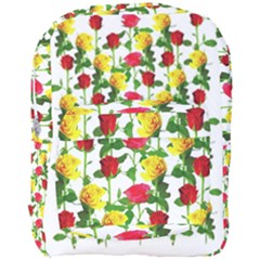 Rose Pattern Roses Background Image Full Print Backpack by Nexatart