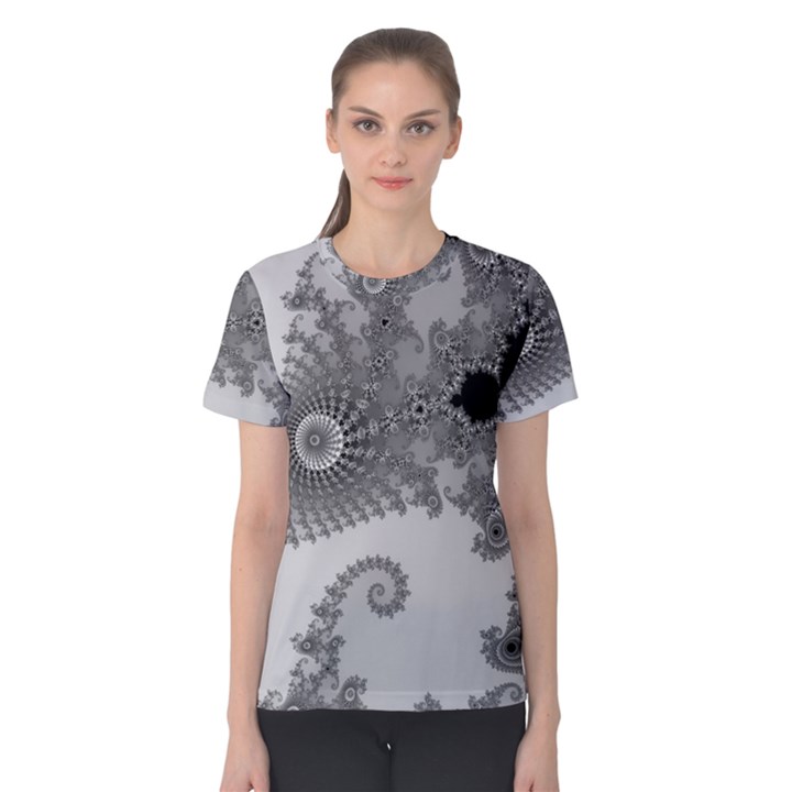 Apple Males Mandelbrot Abstract Women s Cotton Tee