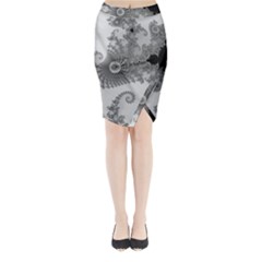 Apple Males Mandelbrot Abstract Midi Wrap Pencil Skirt by Nexatart