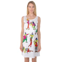 Golfers Athletes Sleeveless Satin Nightdress by Nexatart