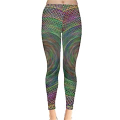 Spiral Spin Background Artwork Leggings  by Nexatart