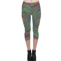 Spiral Spin Background Artwork Capri Leggings  by Nexatart