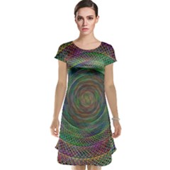 Spiral Spin Background Artwork Cap Sleeve Nightdress by Nexatart