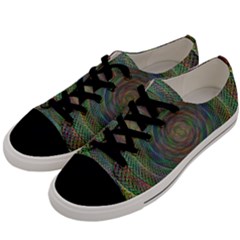 Spiral Spin Background Artwork Men s Low Top Canvas Sneakers