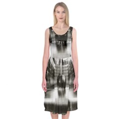 Black And White Hdr Spreebogen Midi Sleeveless Dress by Nexatart