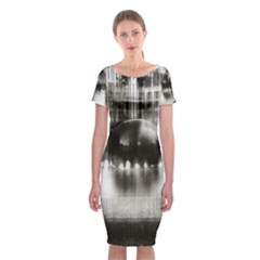 Black And White Hdr Spreebogen Classic Short Sleeve Midi Dress by Nexatart