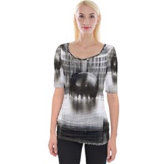 Black And White Hdr Spreebogen Wide Neckline Tee