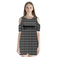 Kaleidoscope Seamless Pattern Shoulder Cutout Velvet One Piece by Nexatart