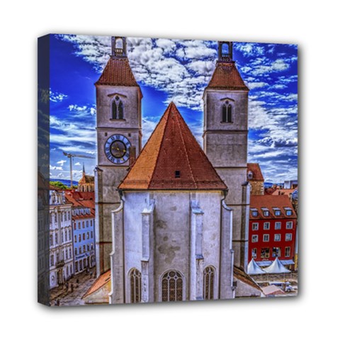 Steeple Church Building Sky Great Mini Canvas 8  X 8  by Nexatart