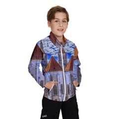 Steeple Church Building Sky Great Wind Breaker (kids)