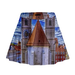 Steeple Church Building Sky Great Mini Flare Skirt by Nexatart