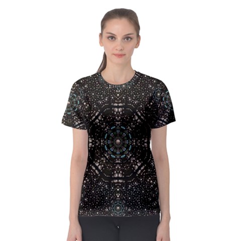 Pearl Stars On A Wonderful Sky Of Star Constellations Women s Sport Mesh Tee by pepitasart