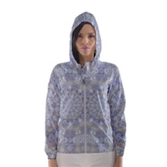 Flower Lace In Decorative Style Hooded Wind Breaker (women) by pepitasart