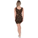 Hotwife Vixen with Butterfly in Gold on Black Bodycon Dress View4