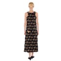 Hotwife Vixen with Butterfly in Gold on Black Sleeveless Maxi Dress View2