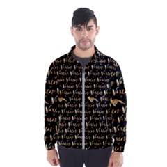 Hotwife Vixen With Butterfly In Gold On Black Wind Breaker (men) by MakeaStatementClothing