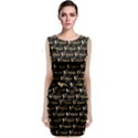 Hotwife Vixen with Butterfly in Gold on Black Classic Sleeveless Midi Dress View1