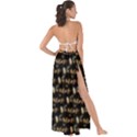 Hotwife Vixen with Butterfly in Gold on Black Maxi Chiffon Tie-Up Sarong View2